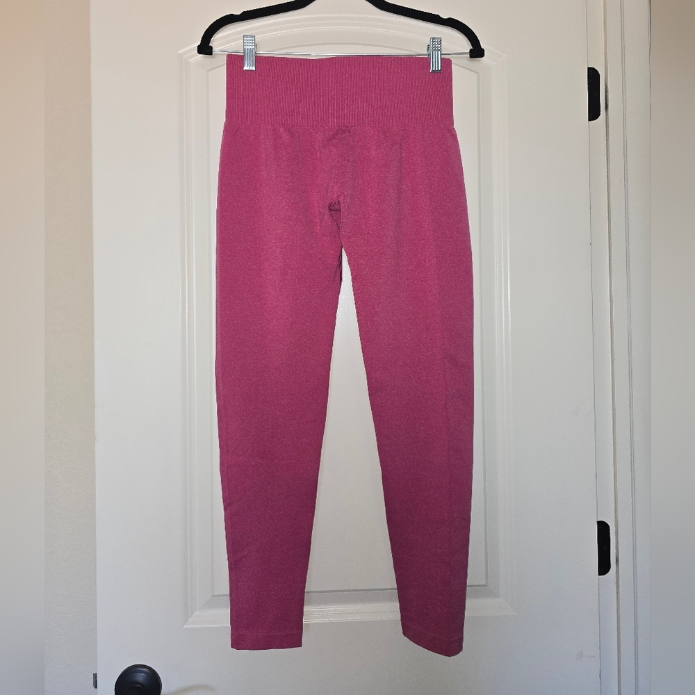 Pink High-Waisted Leggings